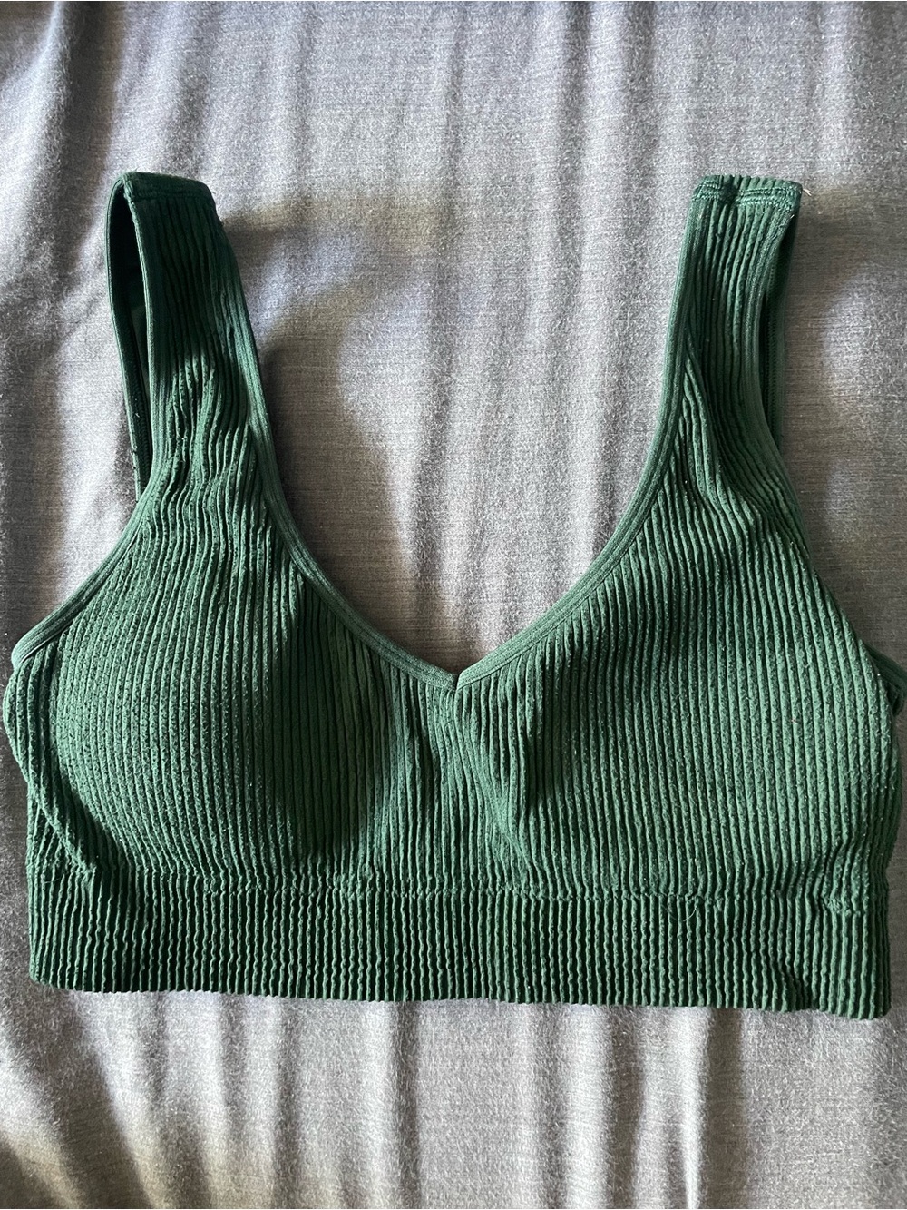 aerie Ribbed Deep Green Wireless Bralette